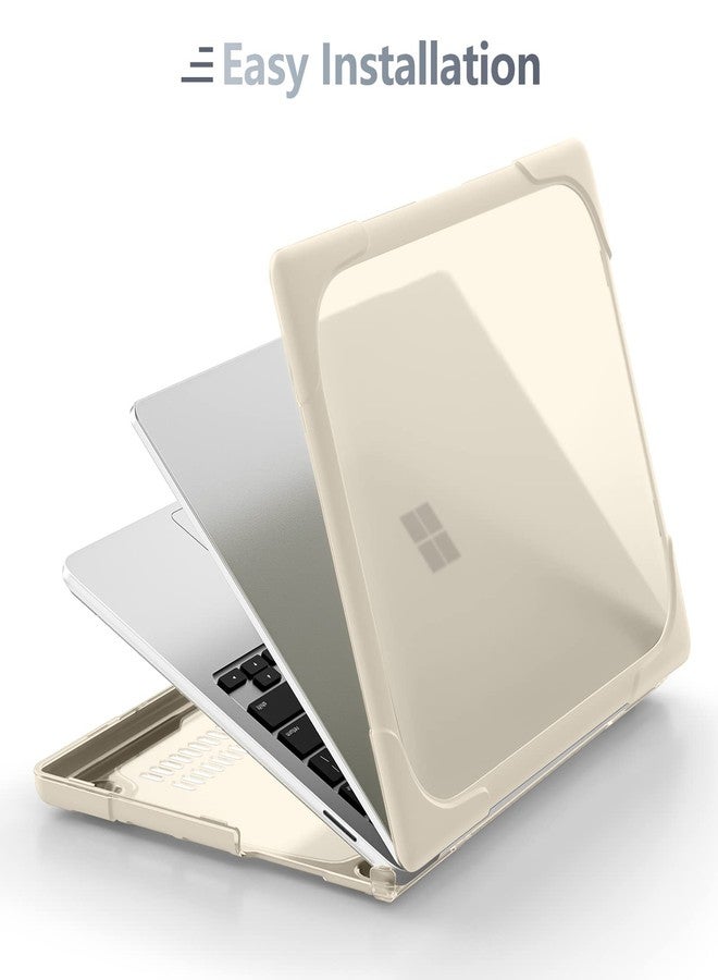 Batianda Heavy Duty Case for 13.5" Microsoft Surface Laptop 5 4/3 with Metal Palm Rest,Shockproof Protective Cover with Fold Kickstand for Enhanced Durability & Keyboard Cover Screen Protector, Khaki - Image 4